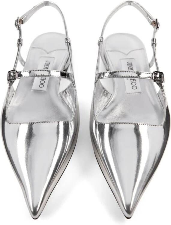 Jimmy Choo Zilveren Hakken Sandalen Gray Dames