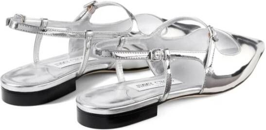 Jimmy Choo Zilveren Hakken Sandalen Gray Dames