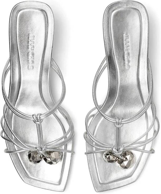 Jimmy Choo Zilveren Muiltjes voor Vrouwen Gray Dames