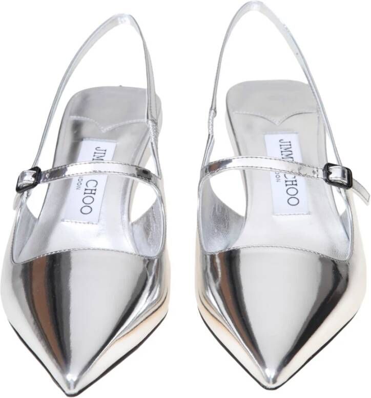 Jimmy Choo Zilveren Pumps Gestileerde Hakken Gray Dames