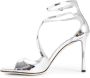 Jimmy Choo Zilveren spiegel lederen stiletto hiel sandaal Gray Dames - Thumbnail 2