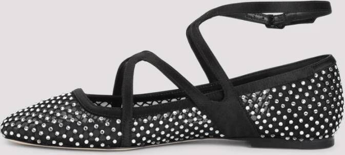 Jimmy Choo Zwarte Ballerina's met Strass Black Dames