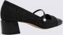 Jimmy Choo Glitter leren pumps Zwart Vierkante neus Black Dames - Thumbnail 10