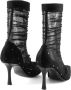 Jimmy Choo Zwarte enkellaarzen met rookdetail Black Dames - Thumbnail 3