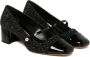 Jimmy Choo Glitter leren pumps Zwart Vierkante neus Black Dames - Thumbnail 6