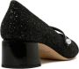 Jimmy Choo Glitter leren pumps Zwart Vierkante neus Black Dames - Thumbnail 7