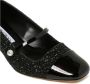 Jimmy Choo Glitter leren pumps Zwart Vierkante neus Black Dames - Thumbnail 8