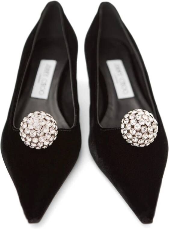 Jimmy Choo Zwarte Kristal Pomp Schoenen Black Dames