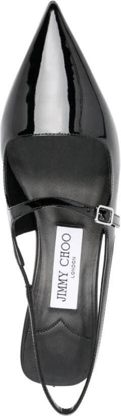 Jimmy Choo Zwarte Patentleren Slingback Hakken Black Dames