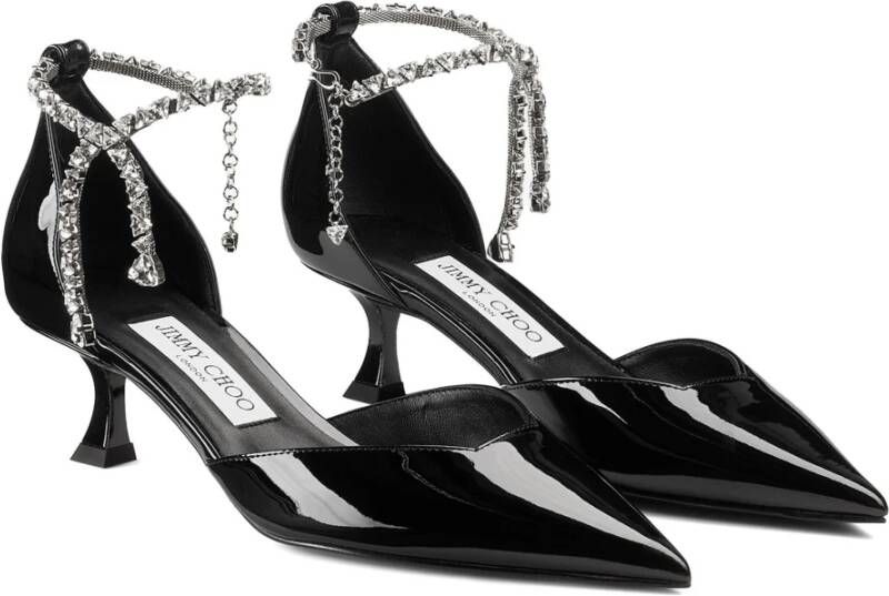 Jimmy Choo Zwarte Lakleren Hakken Black Dames