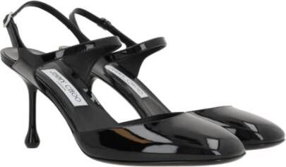 Jimmy Choo Zwarte Lakleren Slingback Hakken Black Dames