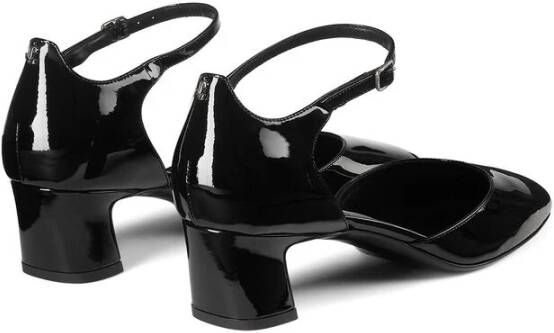 Jimmy Choo Zwarte Leren Gesp-Sluiting Enkelband Schoenen Black Dames