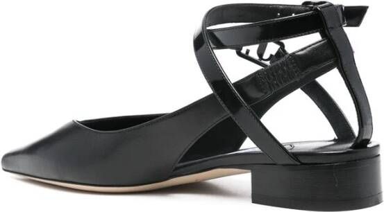 Jimmy Choo Zwarte leren gespschoenen Black Dames