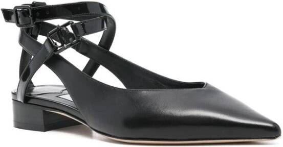 Jimmy Choo Zwarte leren gespschoenen Black Dames