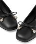 Jimmy Choo Zwarte leren platte schoenen met strikdetail Black Dames - Thumbnail 4