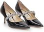 Jimmy Choo Zwarte leren pump met kristallen Black Dames - Thumbnail 12