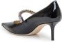 Jimmy Choo Zwarte leren pump met kristallen Black Dames - Thumbnail 13