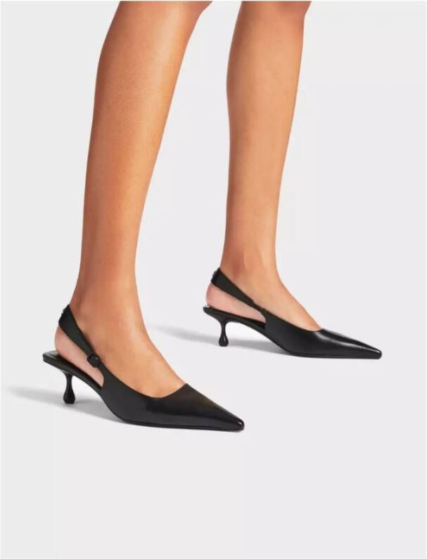 Jimmy Choo Zwarte leren pumps met logo Black Dames