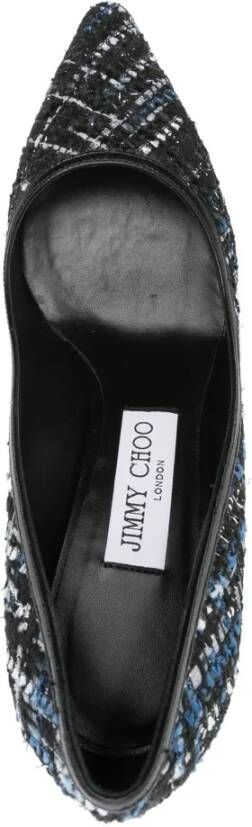 Jimmy Choo Zwarte leren puntige neus hakken Black Dames