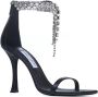 Jimmy Choo Zwarte leren sandalen met hak en kristallen Black Dames - Thumbnail 2