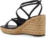 Jimmy Choo Zwarte leren sleehak sandalen met band Black Dames - Thumbnail 3