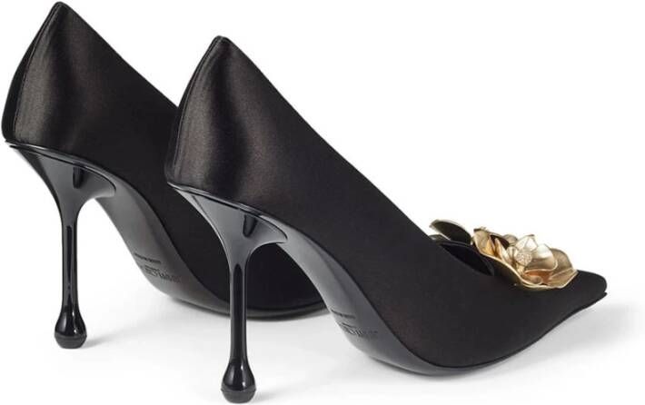 Jimmy Choo Zwarte Metalen Pumps Ixia Stijl Black Dames