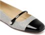 Jimmy Choo Elegante Zwarte Zilveren Ballerina Flats White Dames - Thumbnail 4