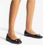 Jimmy Choo Zwarte platte schoenen met versierde strik Black Dames - Thumbnail 2