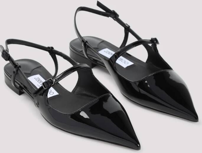 Jimmy Choo Zwarte platte schoenen voor vrouwen Black Dames