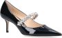 Jimmy Choo Zwarte leren pump met kristallen Black Dames - Thumbnail 2