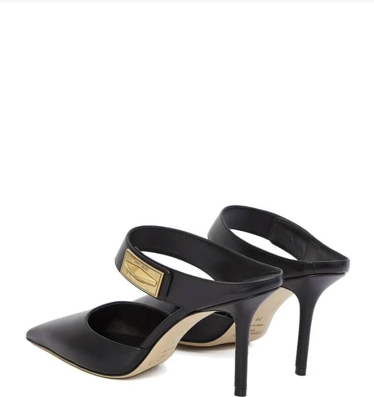 Jimmy Choo Zwarte Puntige Neus Muiltjes Black Dames