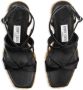 Jimmy Choo Zwarte Raffia Sleehak Vierkante Neus Schoenen Black Dames - Thumbnail 4