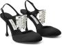 Jimmy Choo Zwarte Slingback Pumps met Kristal Black Dames - Thumbnail 2