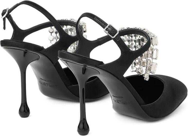 Jimmy Choo Zwarte Slingback Pumps met Kristal Black Dames