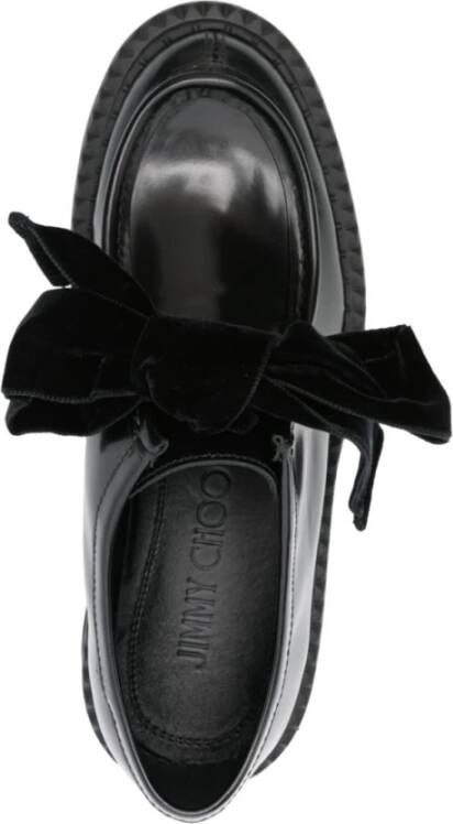 Jimmy Choo Zwarte Veterschoenen van Leer Black Dames