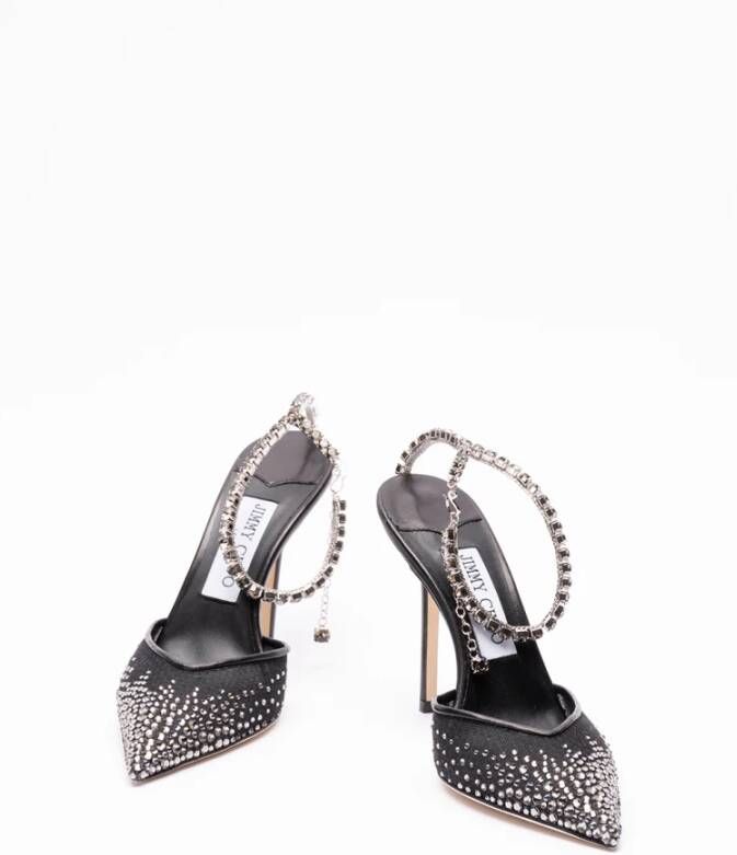 Jimmy Choo Zwart Rook Saeda 100 Black Dames