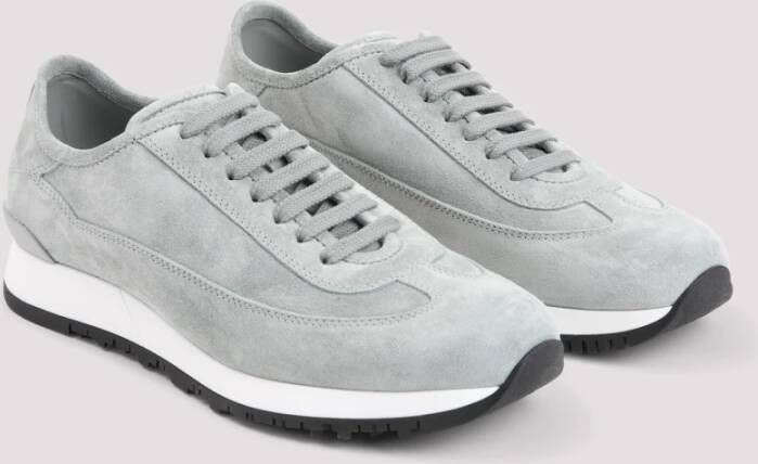 John Lobb Blauwe Suède Foundry II Schoenen Gray Heren