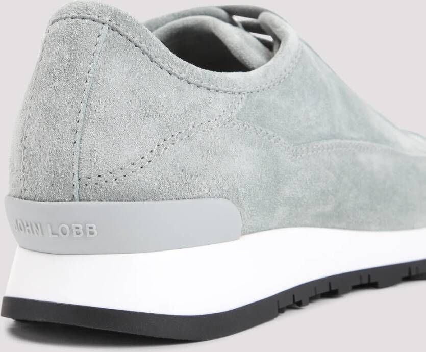 John Lobb Blauwe Suède Foundry II Schoenen Gray Heren