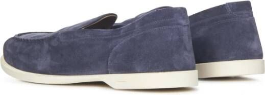 John Lobb Blauwe Suède Loafer Schoenen Blue Heren