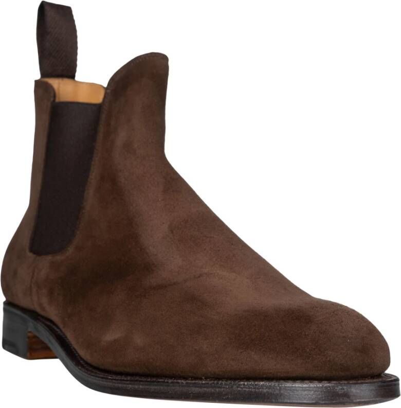 John Lobb Donkerbruine Suède Stijlvolle Schoenen Brown Heren