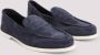 John Lobb Marineblauwe Suède Ovale Flexi Schoen Blue Heren - Thumbnail 3