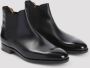 John Lobb Zwarte Enkellaarzen met Textuurdetails Black Heren - Thumbnail 3