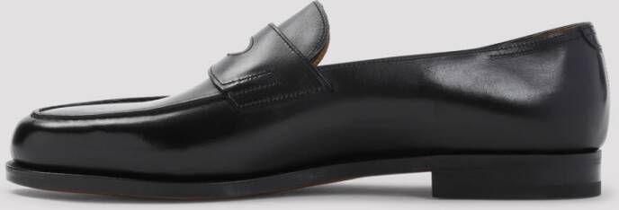 John Lobb Zwarte Loafer Schoenen voor Mannen Black Heren