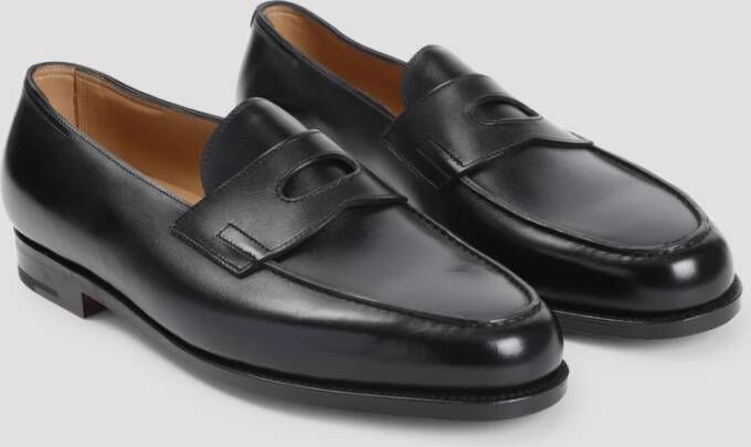 John Lobb Zwarte Loafer Schoenen voor Mannen Black Heren