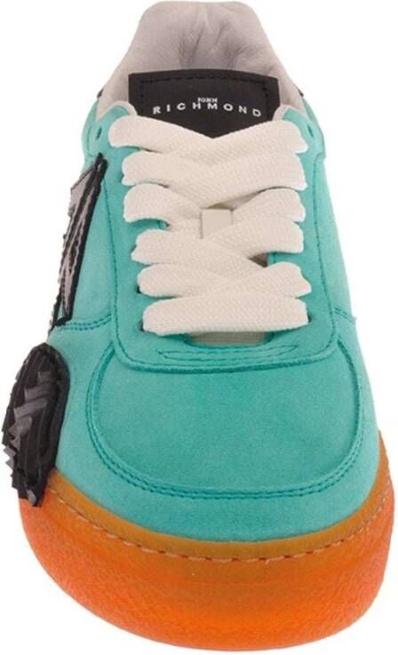 John Richmond Bicolor Logo Sneakers Ronde Neus Rubberen Zool Multicolor Dames