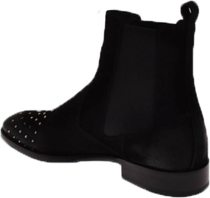 John Richmond Leren enkellaarzen met studs Black Heren