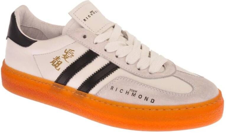 John Richmond Leren Sneakers met Logo en Zijbanden Multicolor Dames