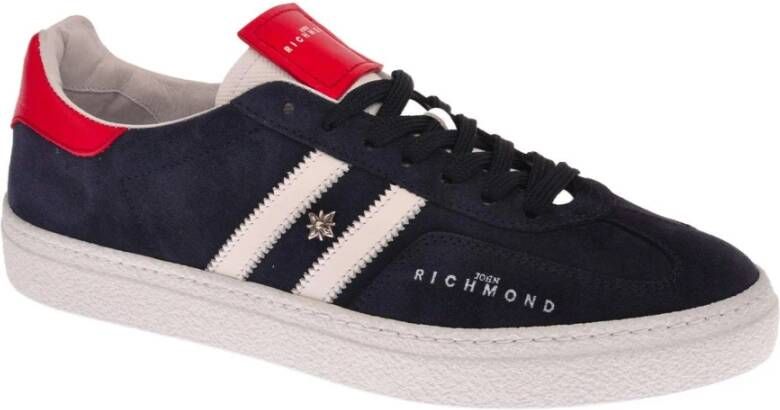 John Richmond Leren sneakers met logo en zijbanden Multicolor Heren