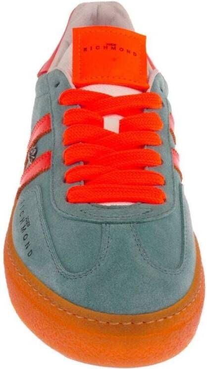 John Richmond Leren Sneakers met Zijlogo en Banden Multicolor Heren