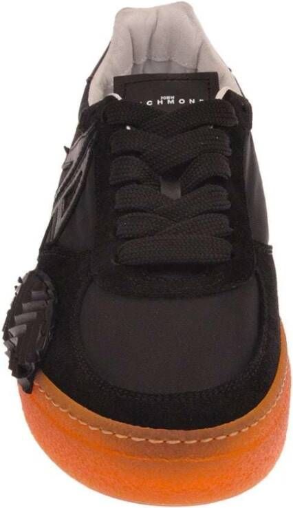 John Richmond Sneakers met geborduurd logo en rubberen zool Black Heren